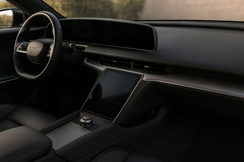 Luxurious tan leather interior of a premium electric vehicle protected with XPEL interior film

