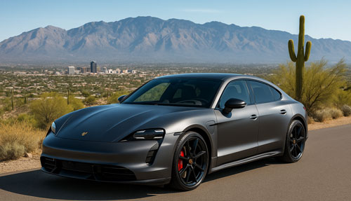 Luxury car in Tucson protected with XPEL Stealth Matte Paint Protection Film

