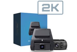 Momento Dash Camera MD 8200 next to blue box