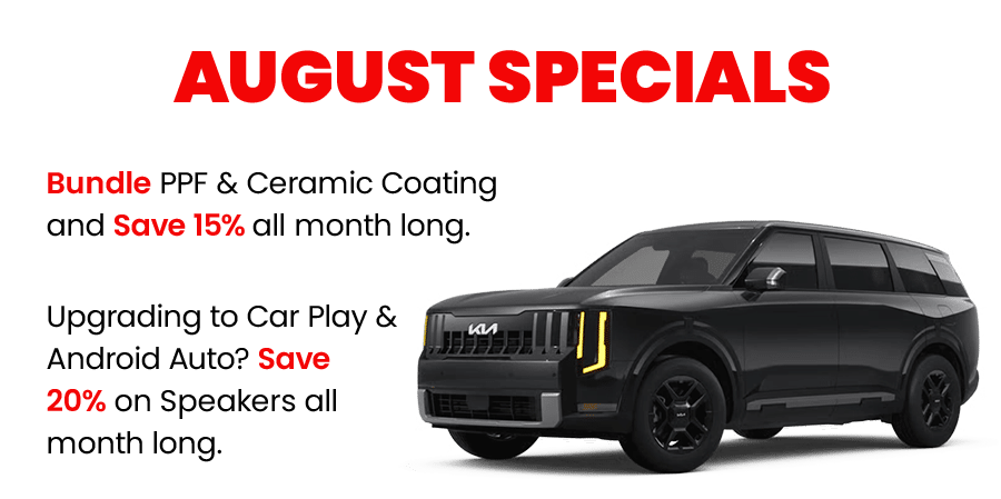 Safe & Sound Sale Kia Telluride with header.